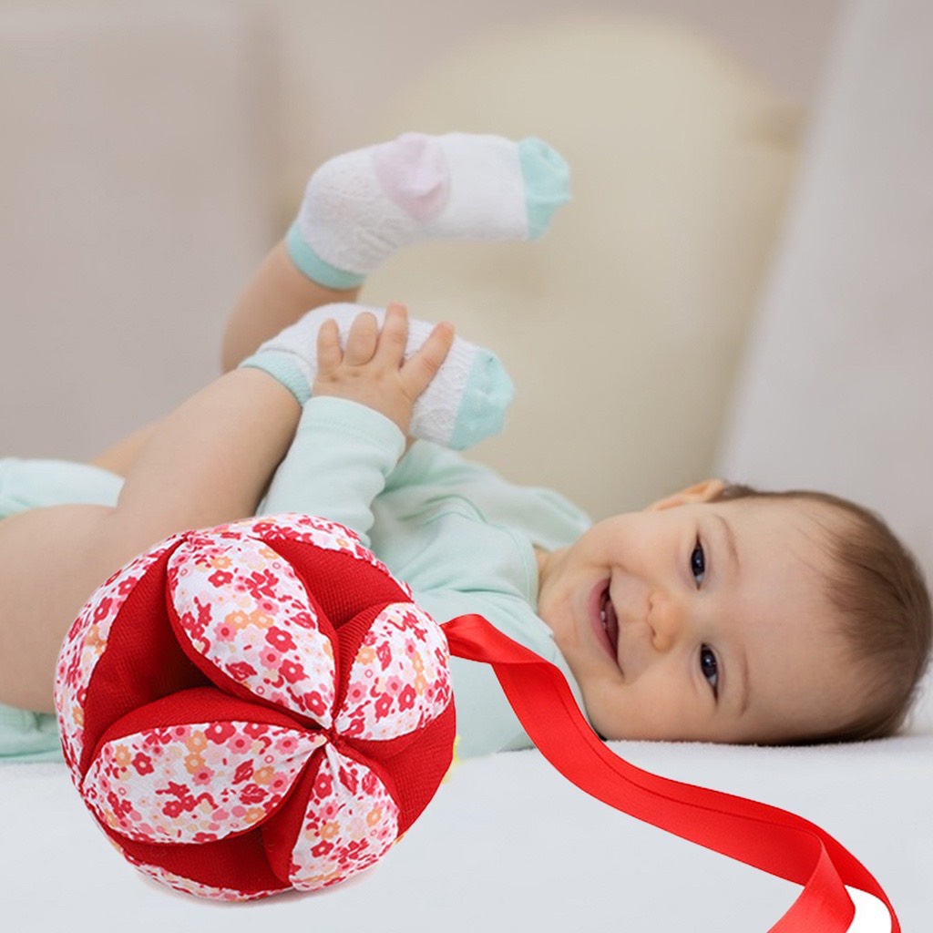 Bóng múi Montessori - Bóng vải luyện chân kèm chuông nhỏ