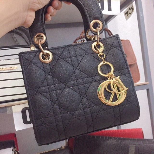 Túi Xách Nữ Hộp Vuông Màu Vàng  Đỏ Đen Độc Lạ