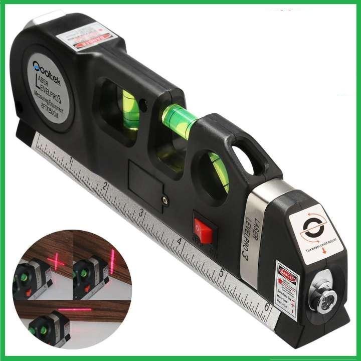 Thước đo khoảng cách bằng laser 2 tia dọc - ngang cầm tay giá rẻ