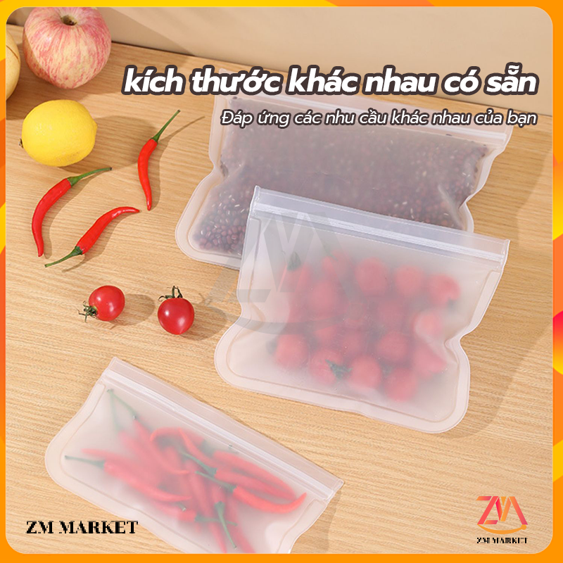 Túi đựng bảo quản thực phẩm bảo quản thực phẩm tiện dụng Túi đựng thực phẩm POCKETOP từ EVA có thể tái sử dụng Ấn vào chọn size