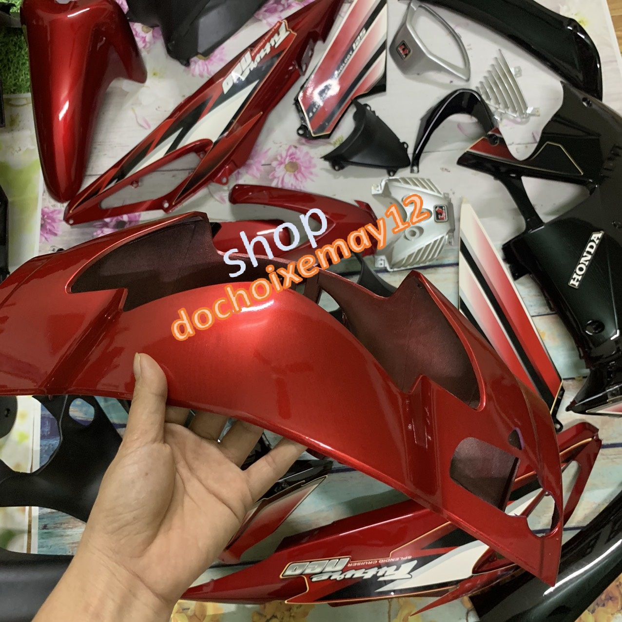 ( Tặng Tem ) Dàn áo xe Future  Neo - future 125 - màu Đỏ - nhựa trắng nguyên sinh cao cấp