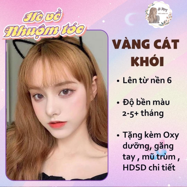 Thuốc Nhuộm Tóc Vàng Cát Khói Không Cần Tẩy