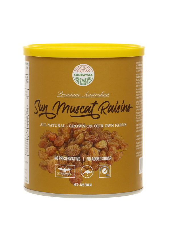 [HCM]Nho khô nhập khẩu Úc - Sun muscat lon 425 gr