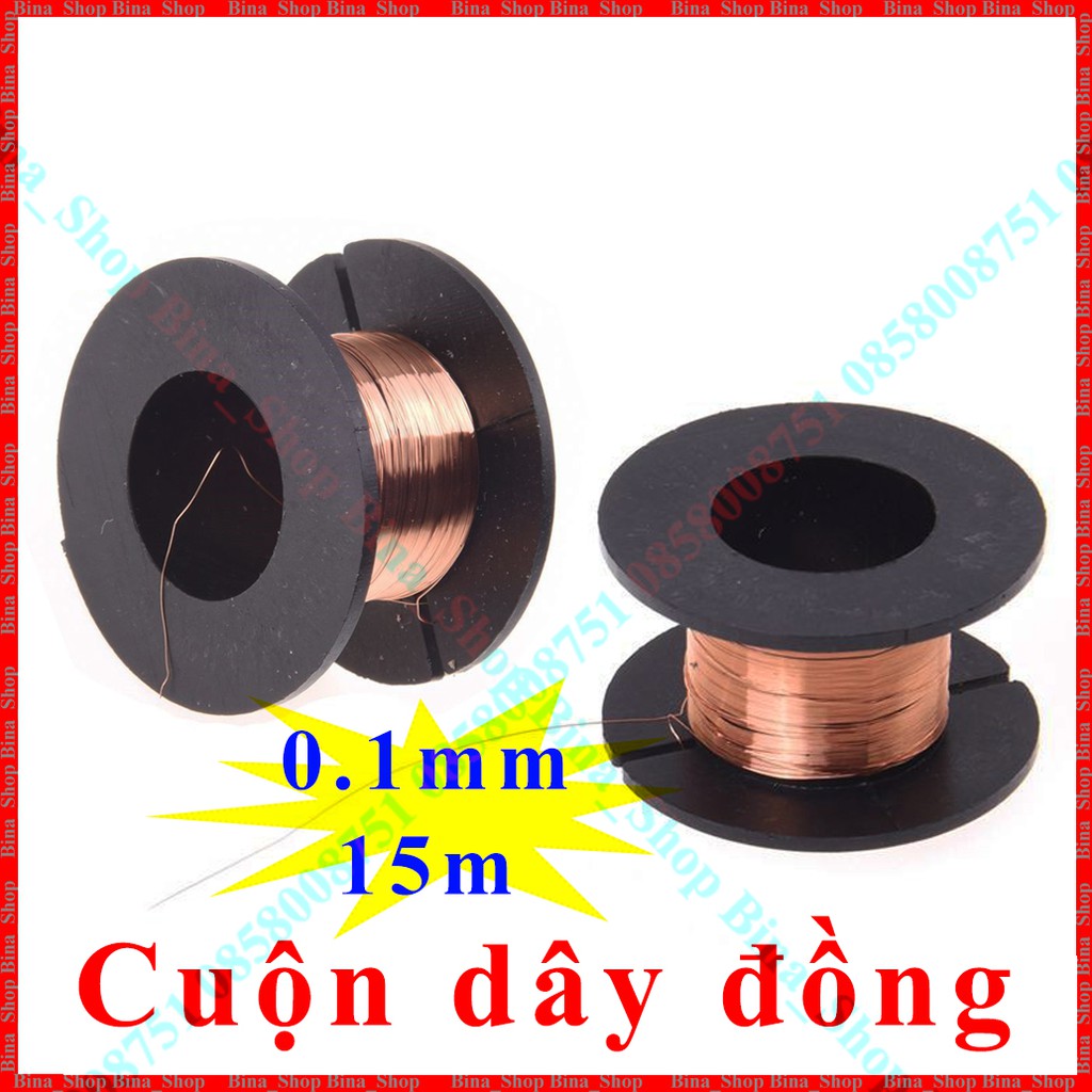 Combo 2 cuộn dây đồng cách điện nhỏ 0.1mm