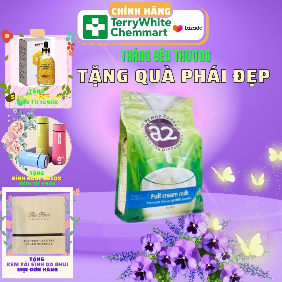 Sữa tươi dạng bột nguyên kem A2 milk power cho người lớn và trẻ em