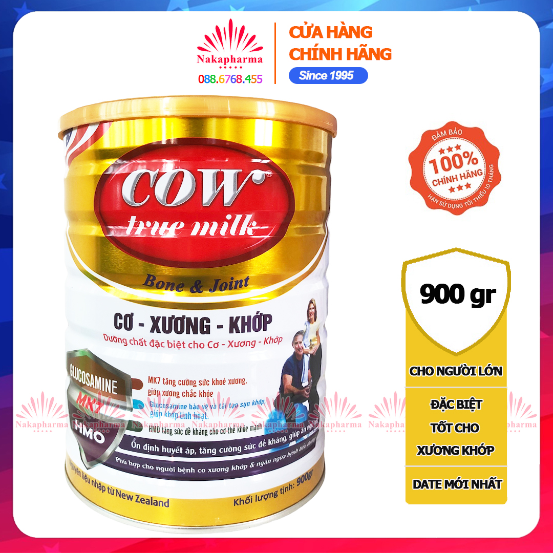 ✅ Sữa Cơ Xương Khớp Cow True Milk Bone & Joint 900g – Khuyên dùng cho người loãng xương, tiểu đường, tim mạch, cholesterol cao