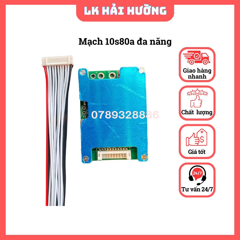 Mạch đa năng 10s 80a xả cao, sạc và bảo vệ pin lion 3.7v, khoan bê tông