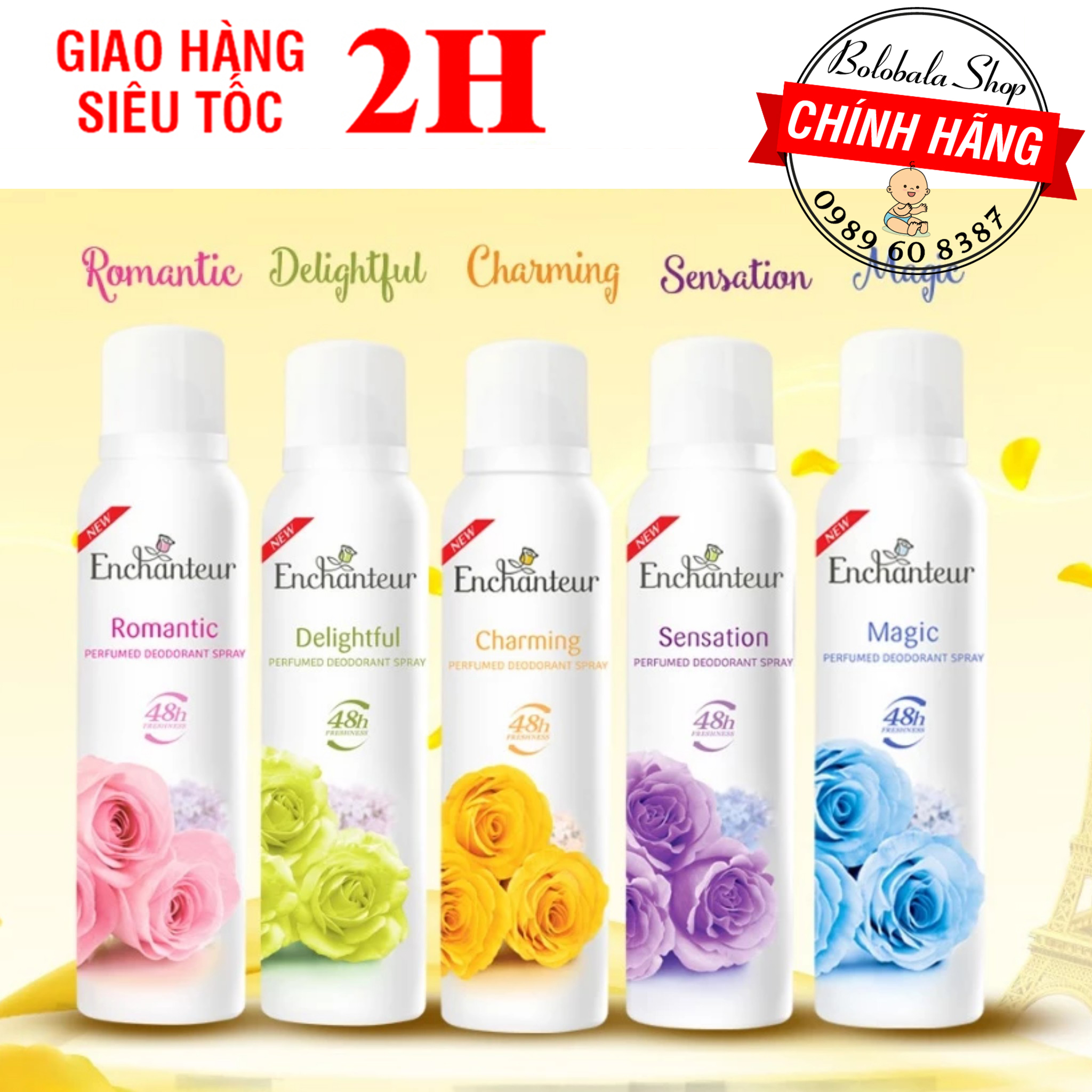 Xịt khử mùi Enchanteur chai 150ml