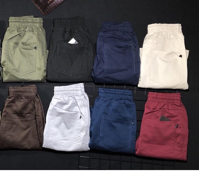 Quần short nam kaki trơn dây buộc cao cấp -cs