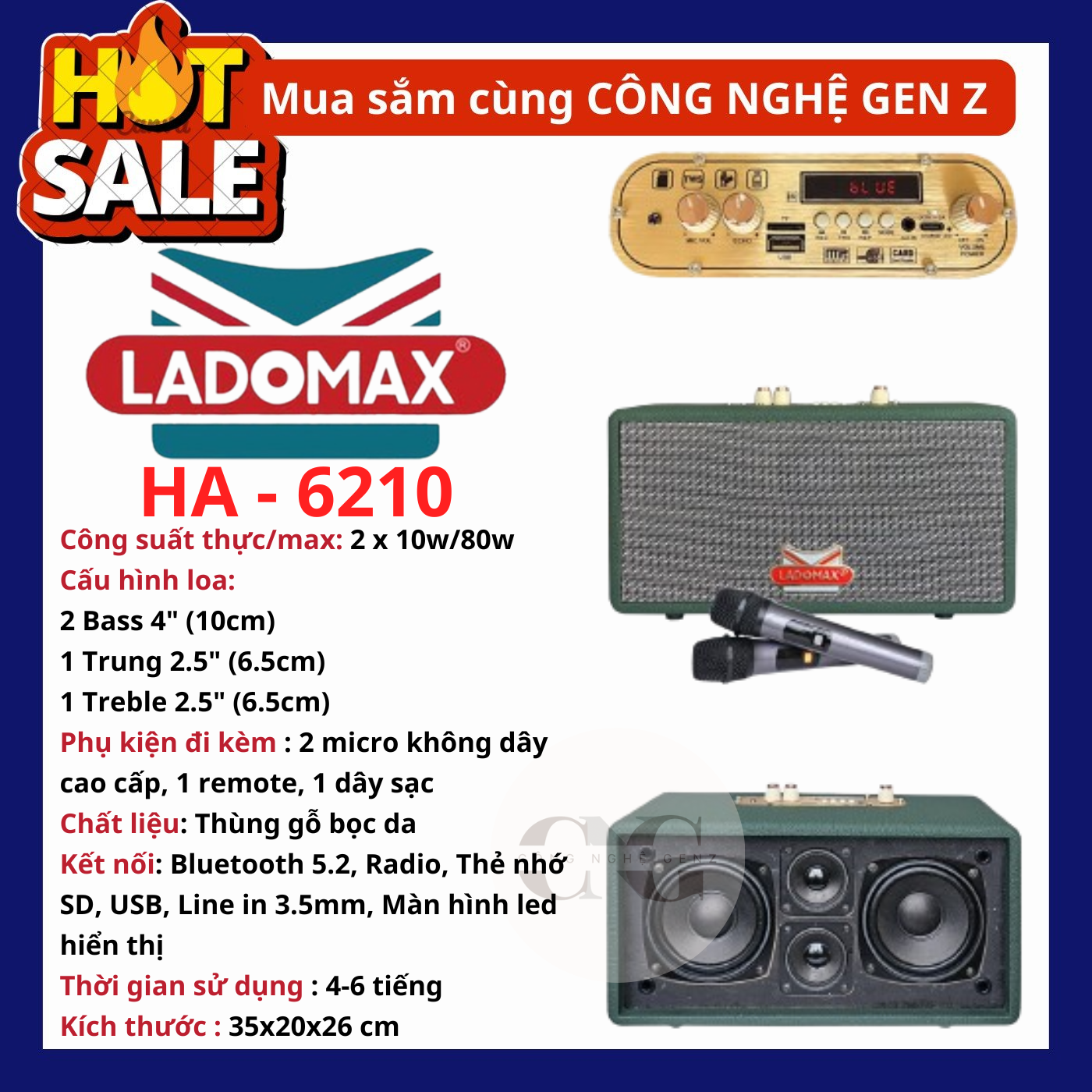 Loa Karaoke Bluetooth Ladomax Loa Karaoke Xách Tay Du Lịch Gia Đình Công Suất Lớn Pin Bền Bỉ Vỏ Bọc Da Thuận Tiện Mang Đi Bất Cứ Đâu BH 1 Năm