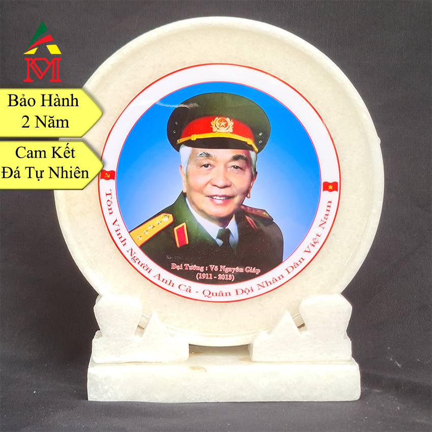 Đĩa In Hình Bác Giáp Đá Trắng Tự Nhiên. Đĩa Trưng Bày Trang Trí Quà Tặng