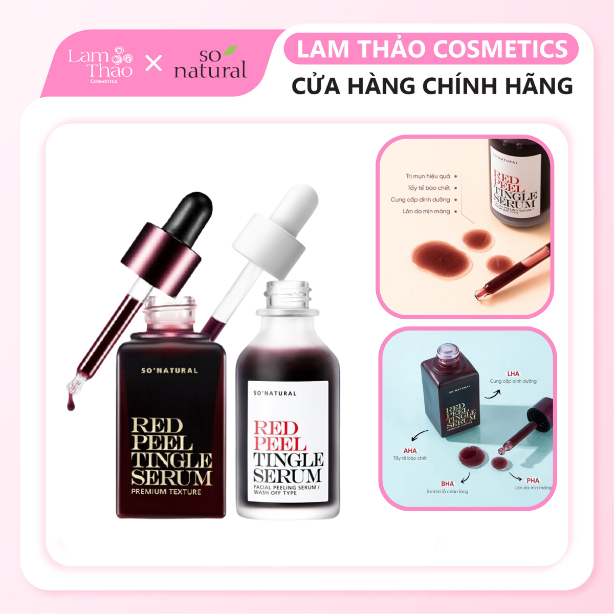 Thay Da Sinh Học SoNatural Red Peel Tingle Serum