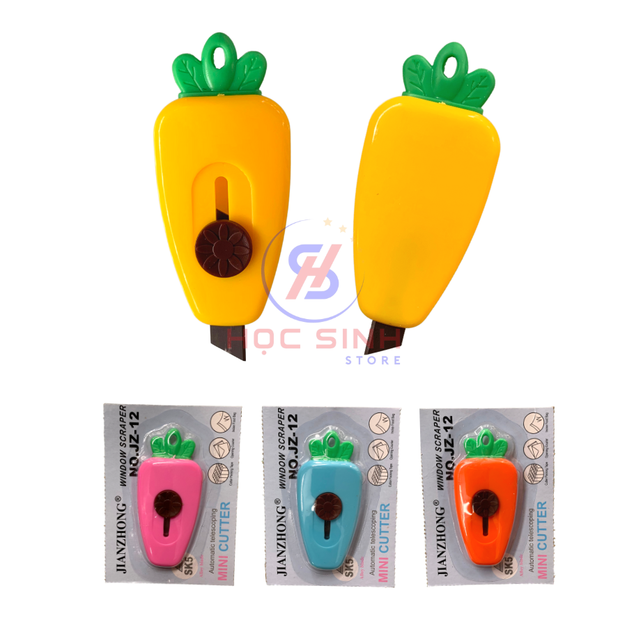 Dao rọc giấy hình carot dễ thương, dao cắt dầy hình carot