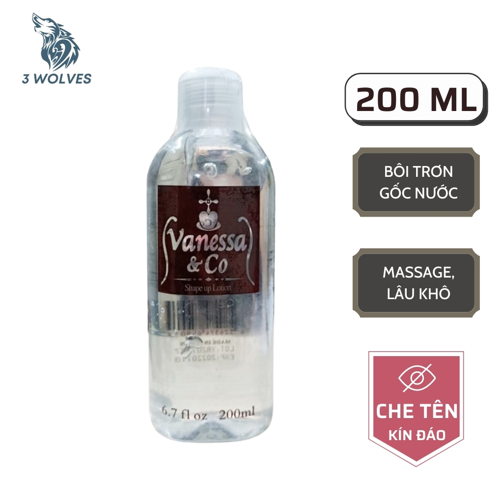 Gel bôi trơn quan hệ công nghệ Nhật Bản gốc nước, trong suốt Vanessa & Co 200ml