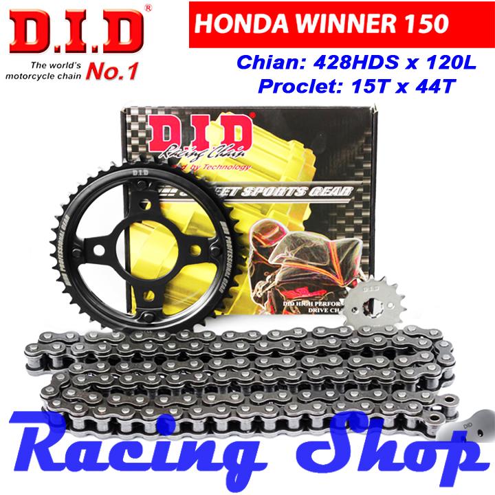 Nhông sên dĩa Winner 150 - Sên đen 10ly HDS - Thái Lan