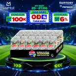 [SALE 15.6] Thùng Nước Uống Có Gaz Pepsi Vị Chanh Không Calo, Không Đường (320ml/lon)