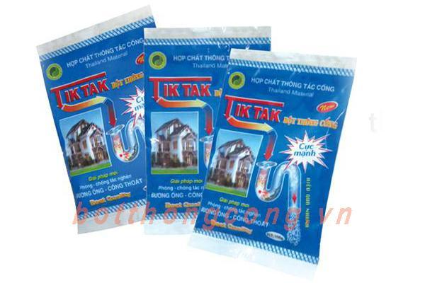Combo 2 Gói Bột thông cống Tiktak, đánh bay rác hữu cơ chỉ trong tíc tắc