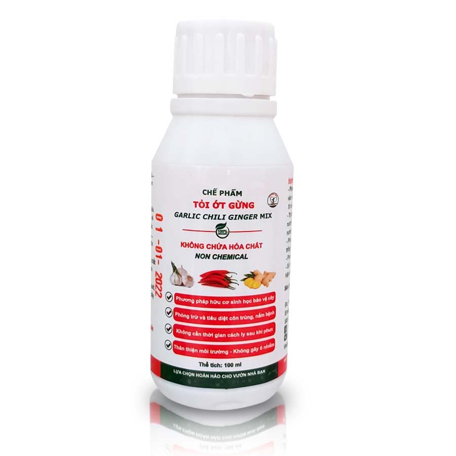 Chế phẩm trừ sâu Tỏi Ớt Gừng 100 ml