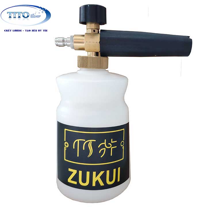 Bình tạo bọt tuyết máy xịt cao áp 1 lít - Bình tạo bọt tuyết bằng nhựa báng phun gắn máy rửa xe