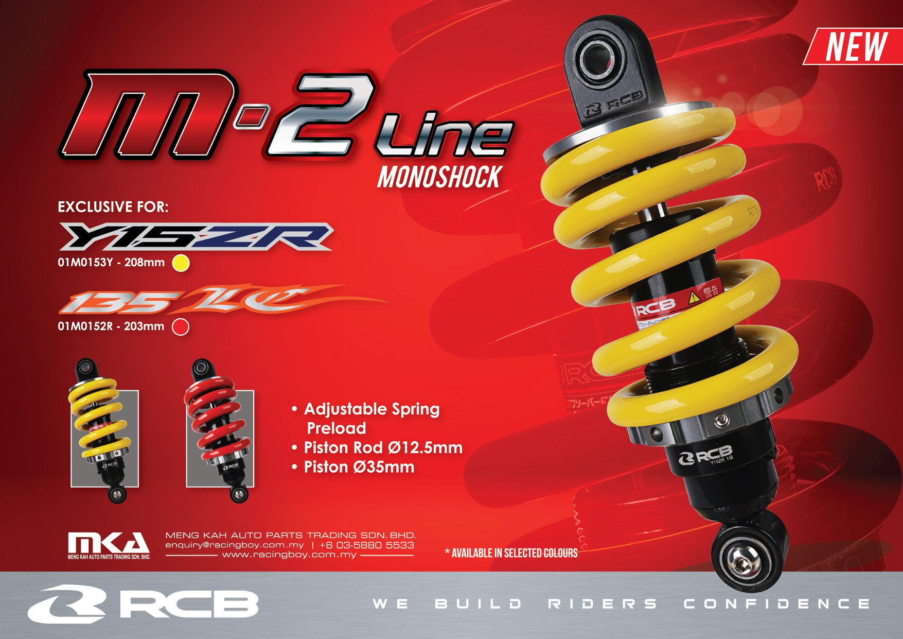 Phuộc, giảm sóc rcb m2 dành riêng cho xe exciter, winner/ sonic