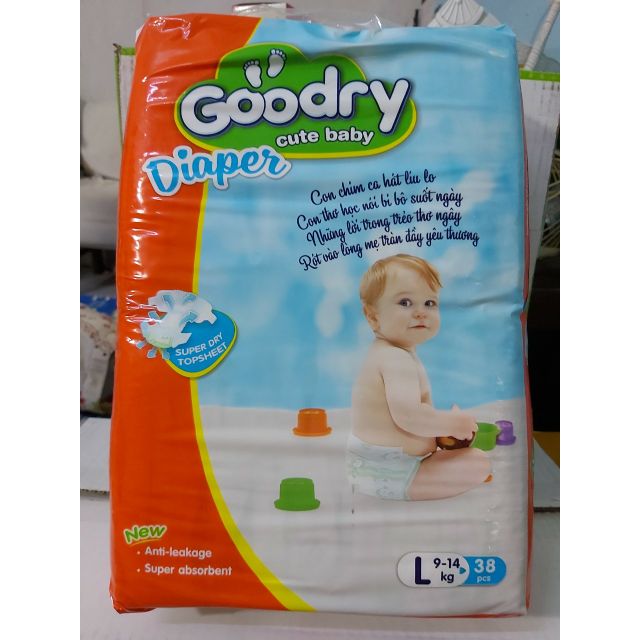 Tã dán Goodry Value Pack S46/M42/L38/XL34