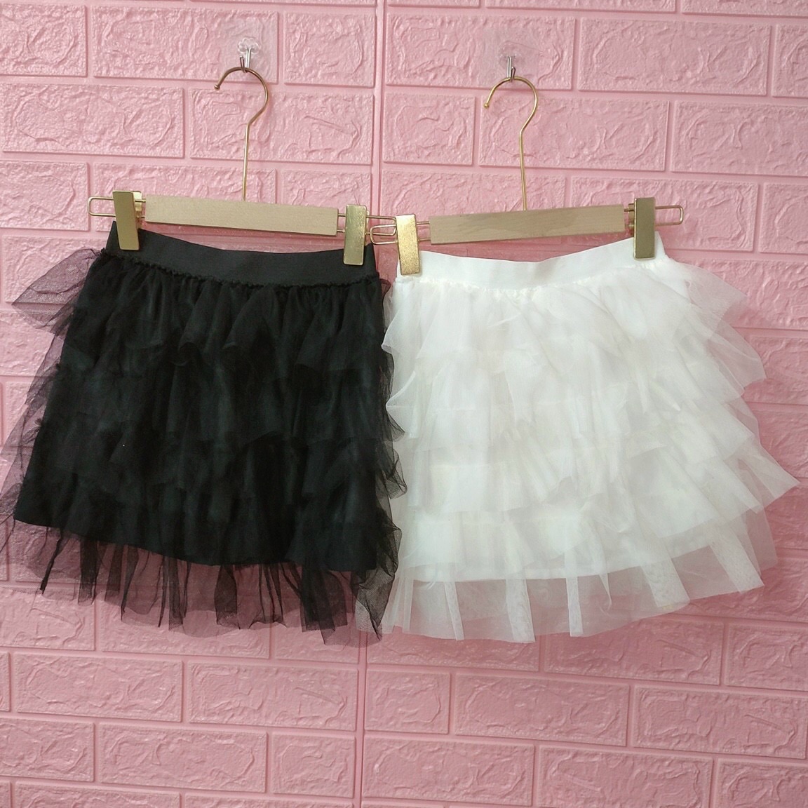 Chân váy lưới ngắn nhiều tầng from đẹp dưới 51kg