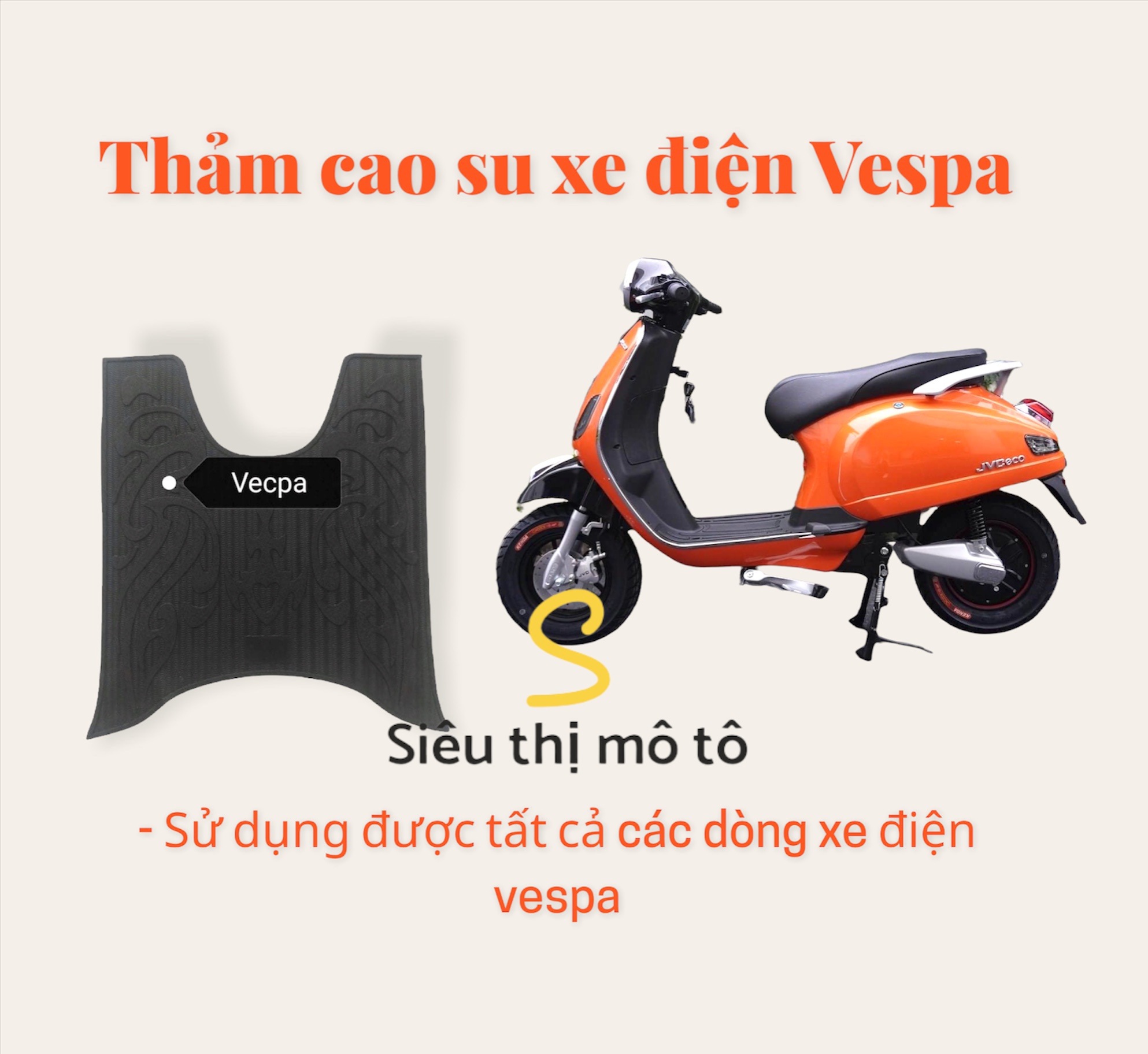 Thảm lót sàn cao su xe điện Vespa