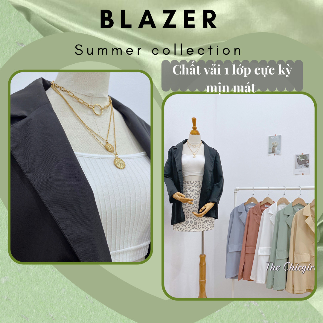 Áo Blazer nữ tay dài chất đẹp/ khoác Style Hàn Quốc bảng màu Pastel xinh xắn