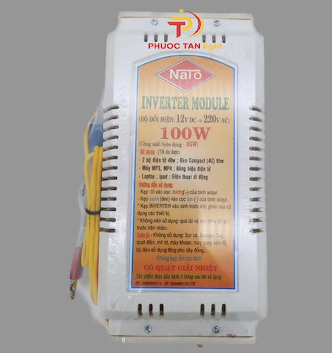 Biến điện 12v 24v ra 220v sạc điện thoại công suất 100va