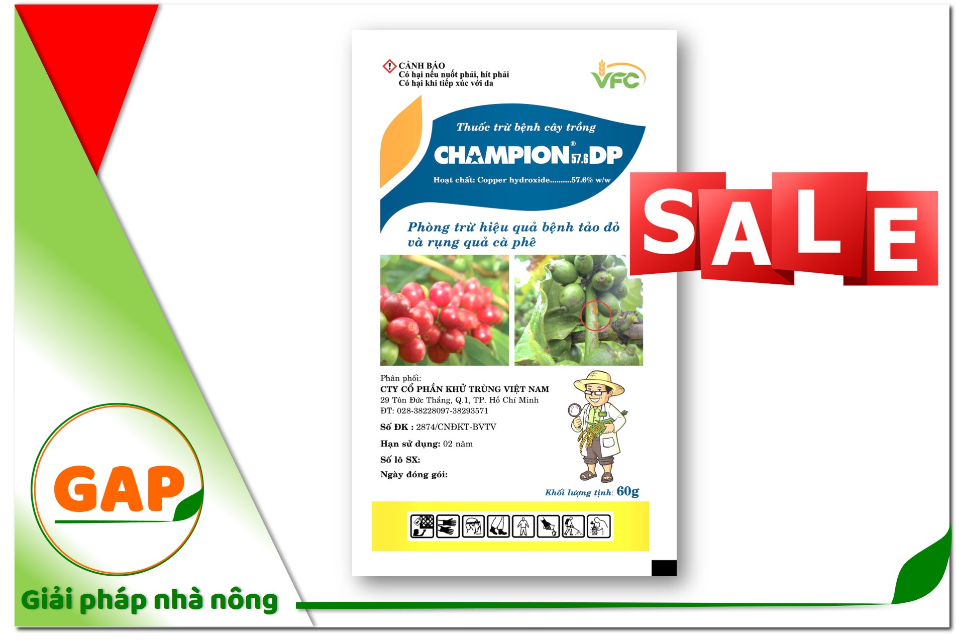 [HCM]CHAMPION 57.6DP (60g) Phòng ngừa hiệu quả các loại nấm và vi khuẩn