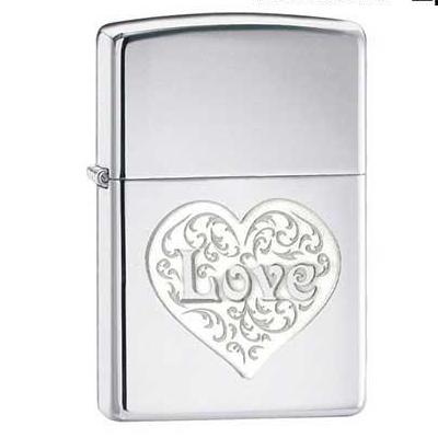 Zippo 24459 - zippo love high polish chrome
