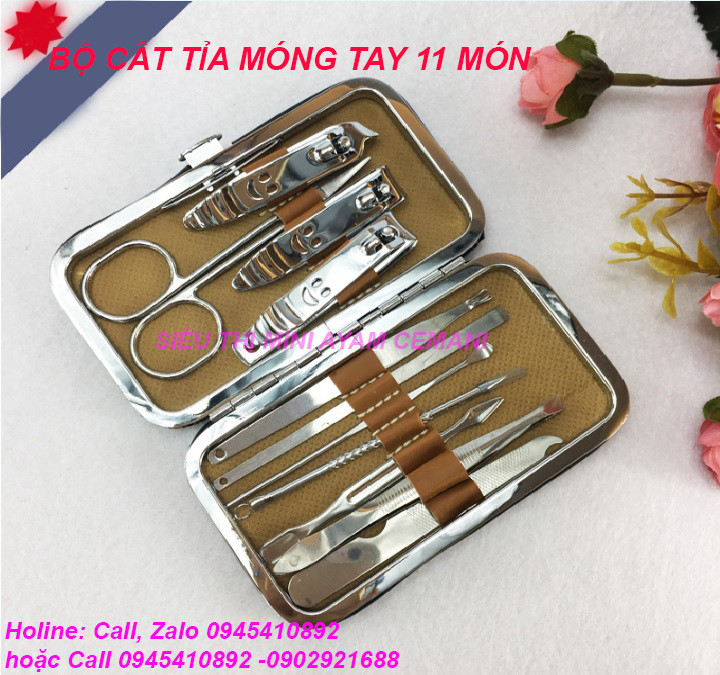 Bộ cắt móng tay, dụng cụ làm nail 12 Món của Nga