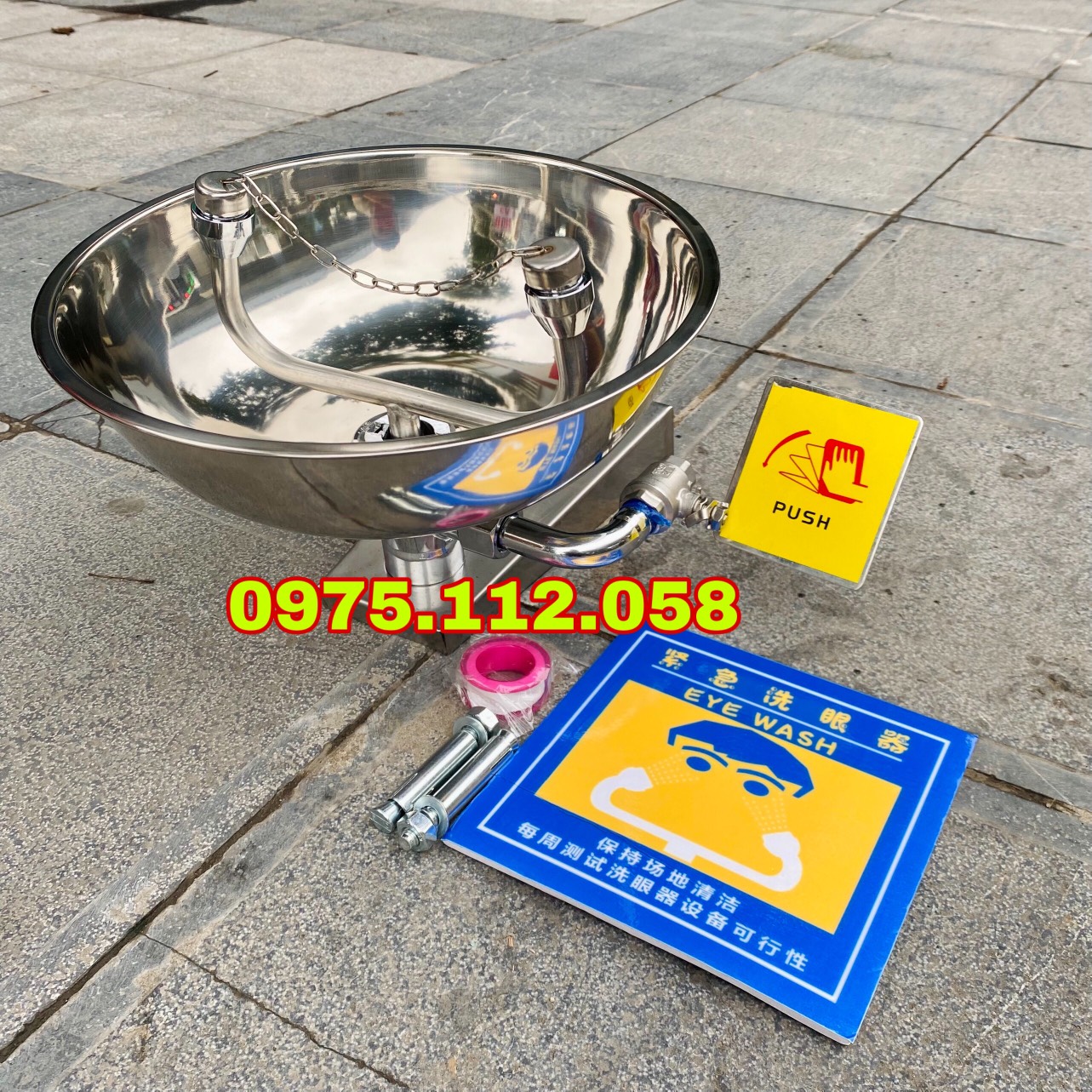 Chậu rửa mắt khẩn cấp để bàn - chậu rửa mắt khẩn cấp gắn tường - bồn rửa mắt khẩn cấp gắn tường - máy rửa mắt khẩn cấp