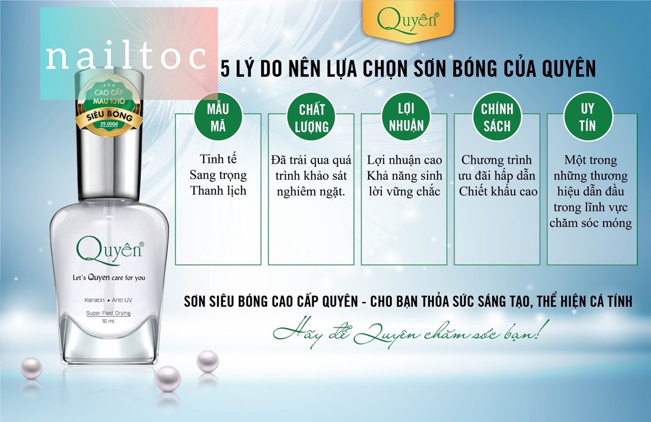 Sơn Móng Tay Thường sơn bóng quyên 15ml tặng chai rửa móng nhỏ