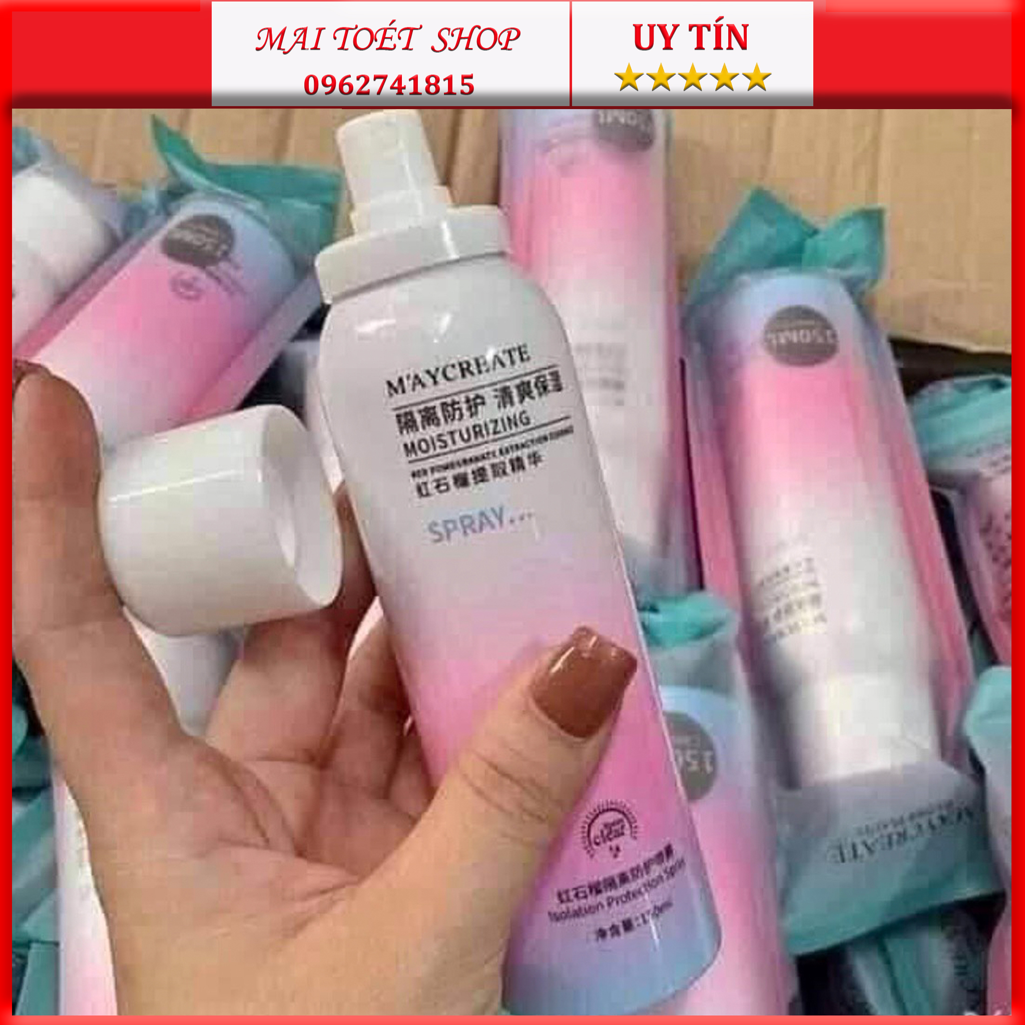 Xịt chống nắng maycreate,hàng nội địa trung