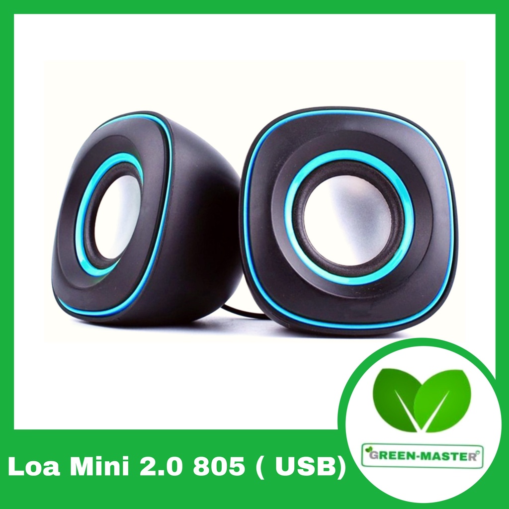 Loa Mini 2.0 cổng kết nối USB 805 Dùng cho máy tính/Laptop, nhiều màu, ngộ nghĩnh dễ thương