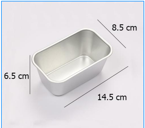 Khuôn làm bánh hợp kim cao cấp hình chữ nhật lớn L145 (khuôn nướng bánh bông lan, khuôn nướng bánh ngọt)