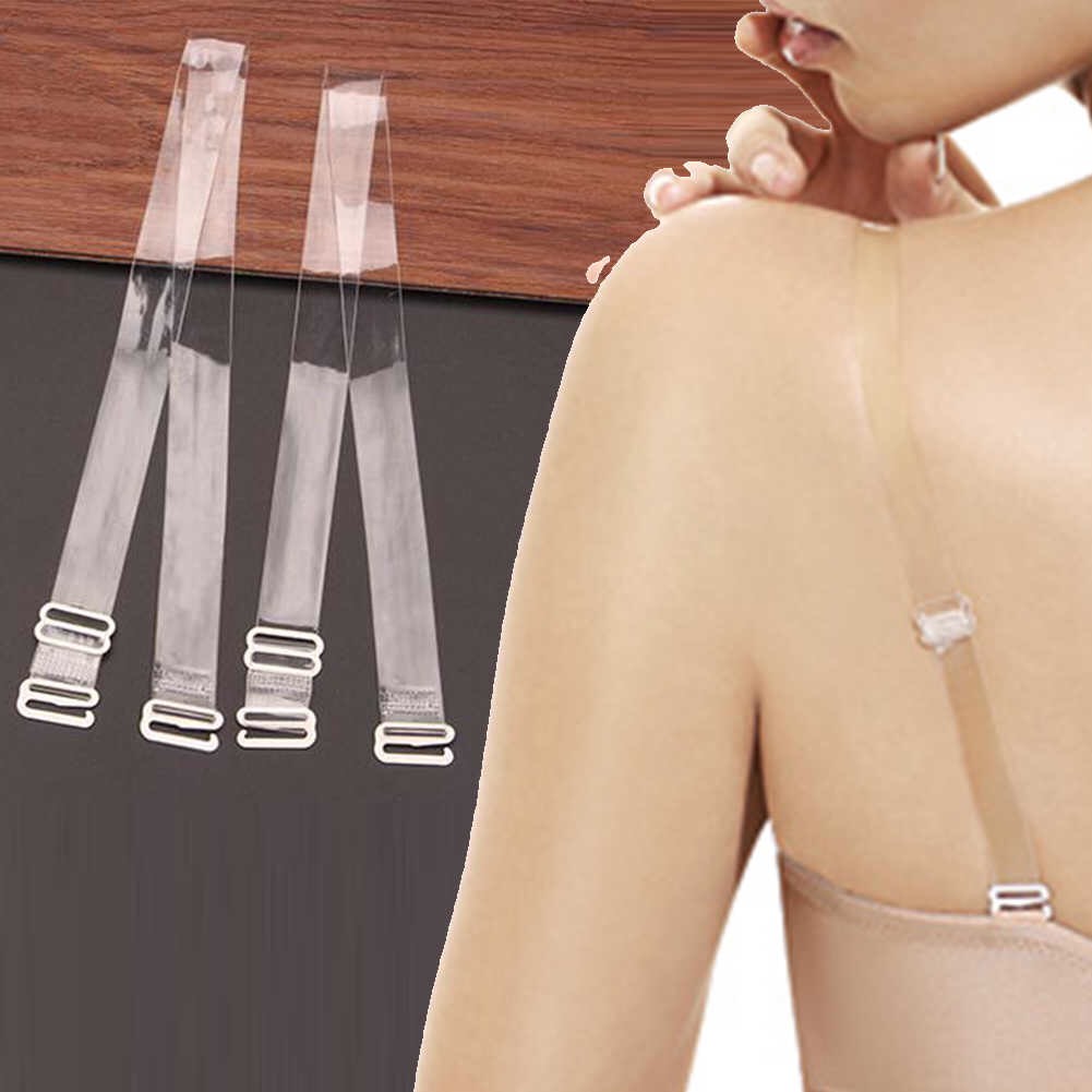 Dây áo lót trong suốt - set 2 dây quai áo lót trong suốt sợi nhỏ và sợi dẹt