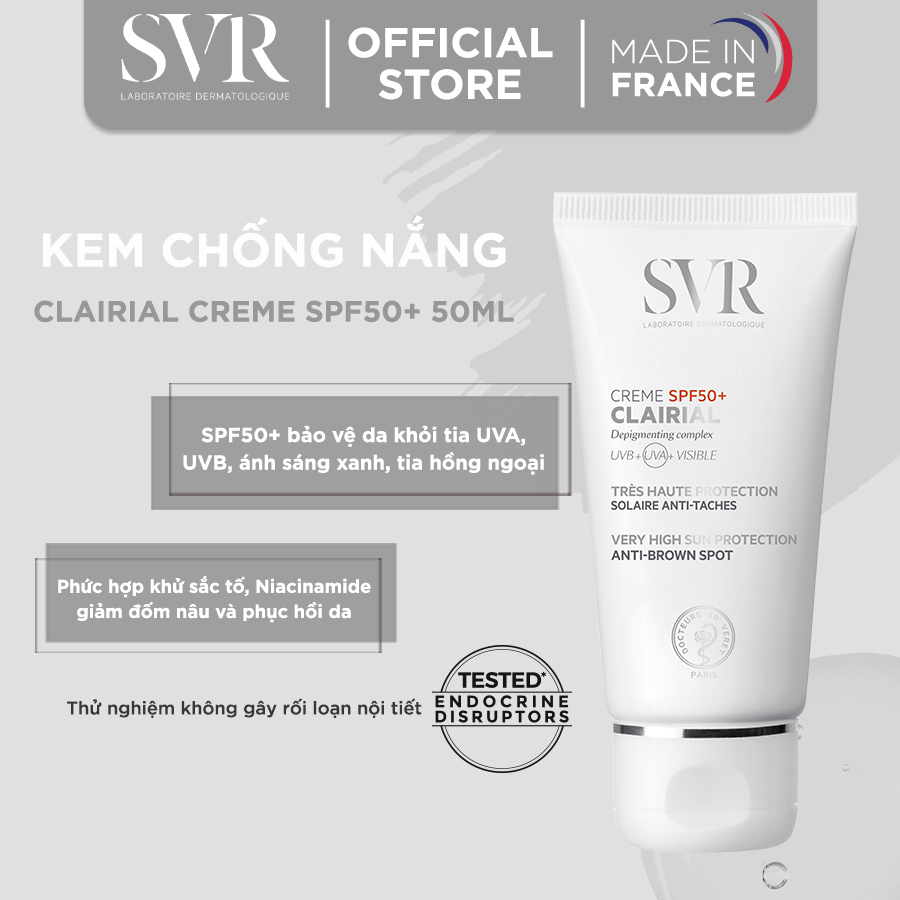 Kem làm mờ vết nám và chống nắng SVR CLAIRIAL CREME SPF50+ 50ml