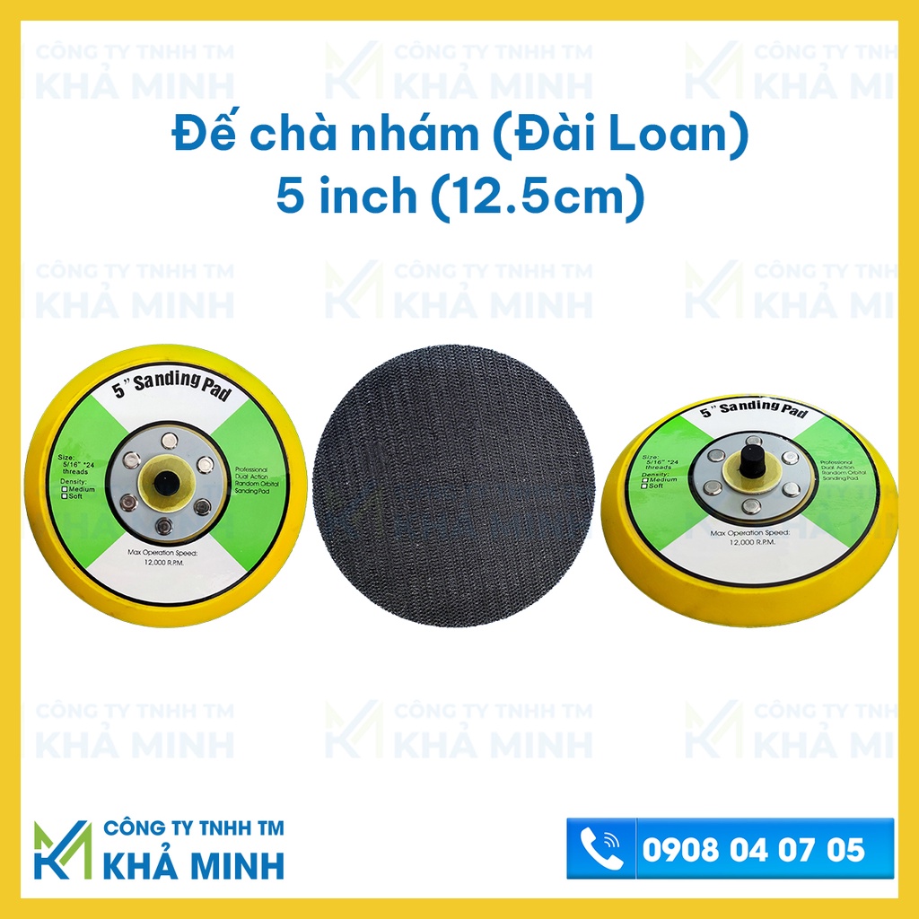 Đế tròn chà nhám 5 inch Đài Loan cao cấp, độ bền cao