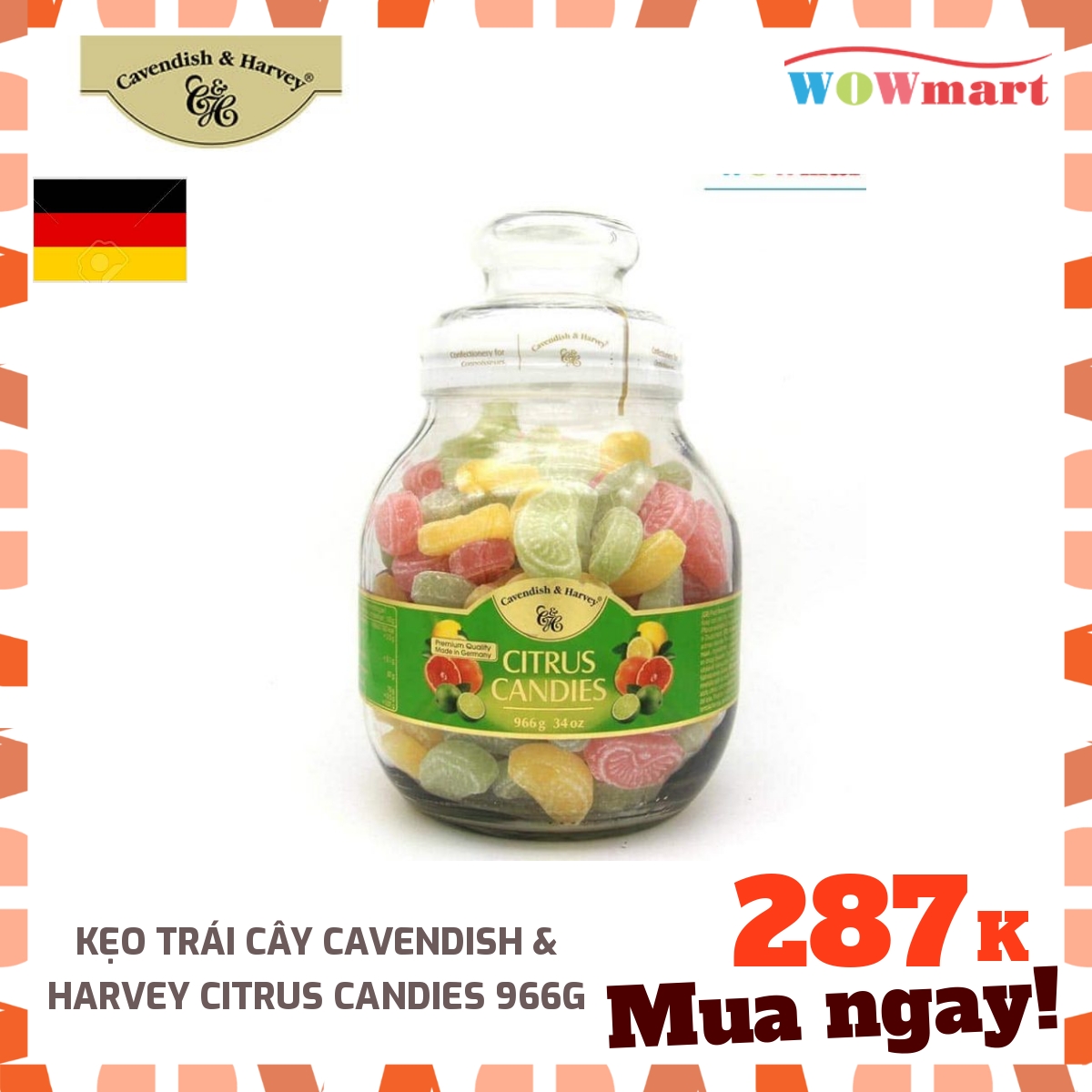Kẹo trái cây Cavendish & Harvey Citrus Candies 966g
