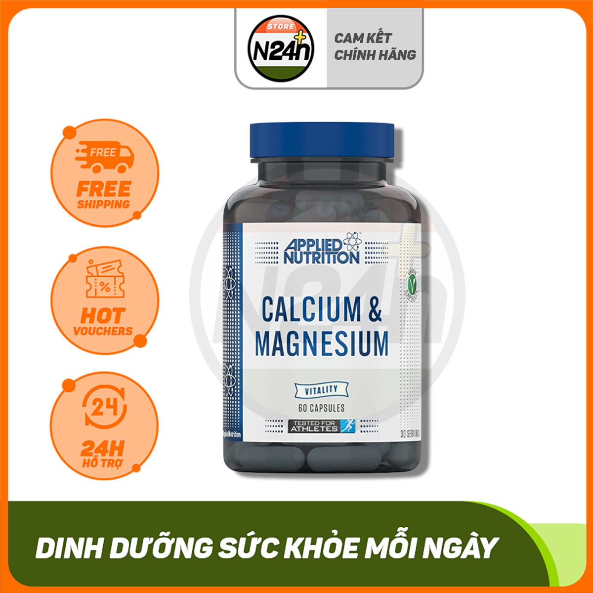 Applied Nutrition Calcium Magnesium Chắc Khỏe Xương Khớp Phát triển Chiều