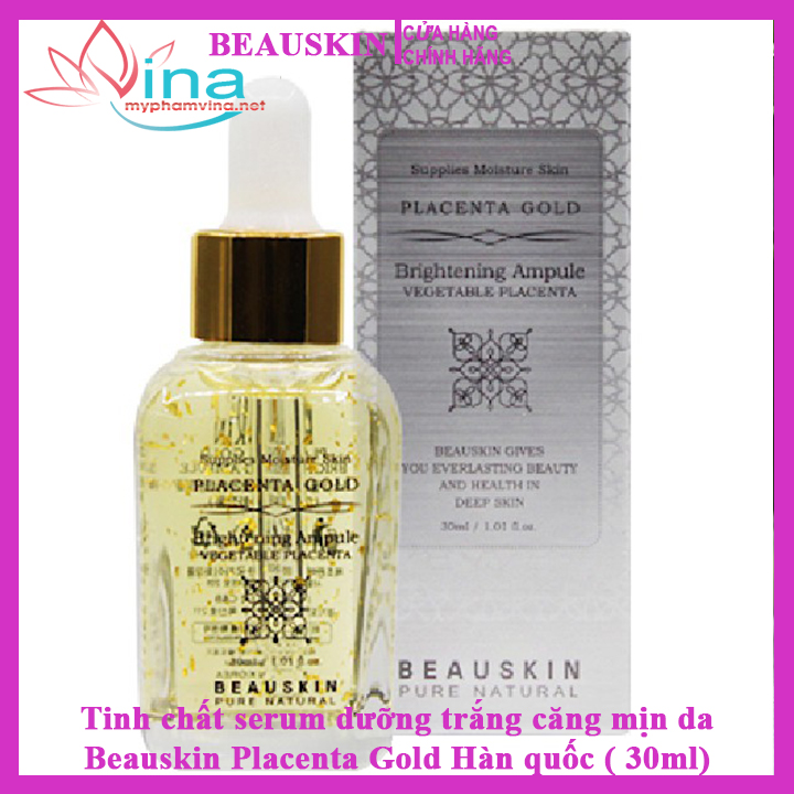Tinh chất trắng da chống lão hóa beauskin placenta gold brightening ampoule 30ml