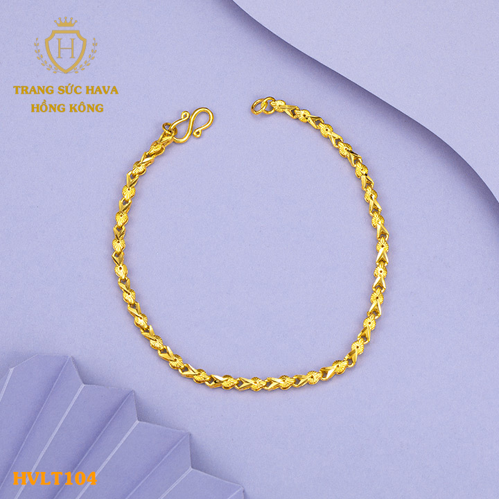 Lắc Tay Nữ, Vòng Tay Hoa Mai, Titan Xi Mạ Vàng Non 18k, 24k Cao Cấp (Không Bị Xỉn Đen) - Trang Sức Hava Hong Kong Phong Cách Thời Trang