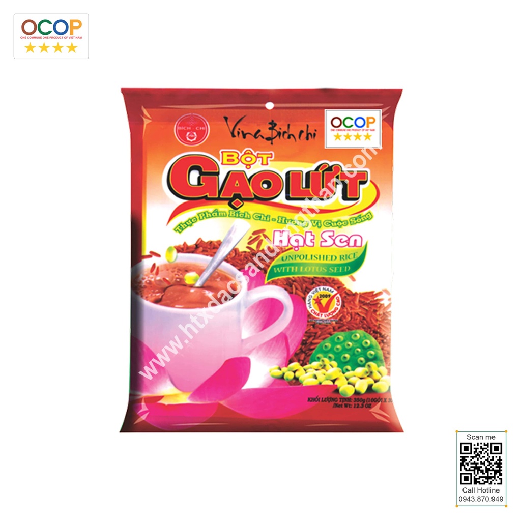 Bột gạo lứt hạt sen - 350 gram