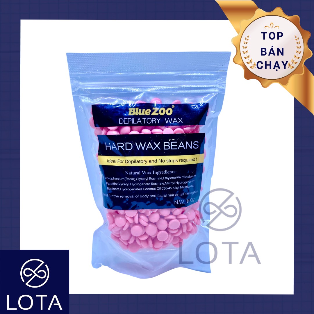 SÁP WAX LÔNG 100G HARD WAX BEANS CHÍNH HÃNG sáp tẩy triệt lông hiệu quả sáp dùng cho nồi đun nấu sáp hỗ trợ tẩy lông tại nhà ở spa chuyên nghiệp hàng cao cấp xịn rẻ hạt đậu viên sáp waxing LOTA SHOP