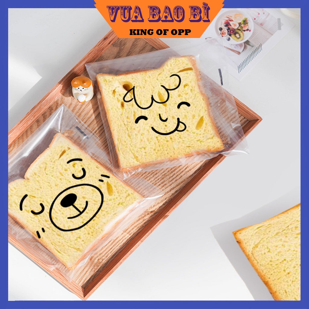 Túi Đựng Bánh, Bao Bì Đựng Bánh Kẹo Họa Tiết, Dán Miệng, Loại 21 Cmx15 Cm