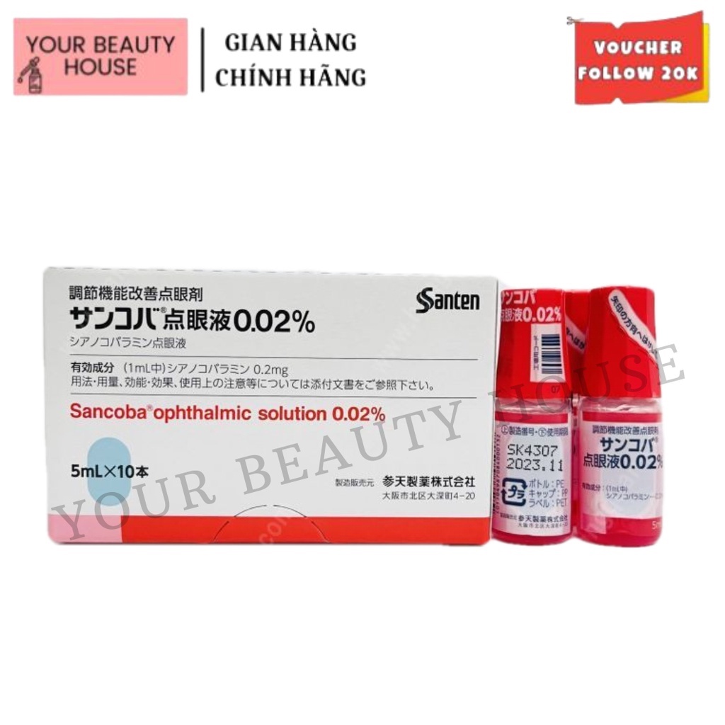 Sancoba - nước nhỏ mắt giúp giảm cận thị - nhật bản