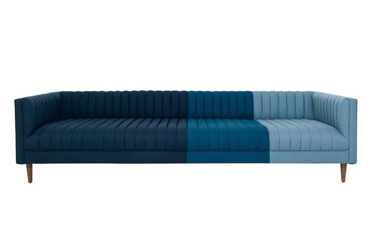 Bộ ghế sofa 2.2m x 80cm x 75cm may caro chân inox