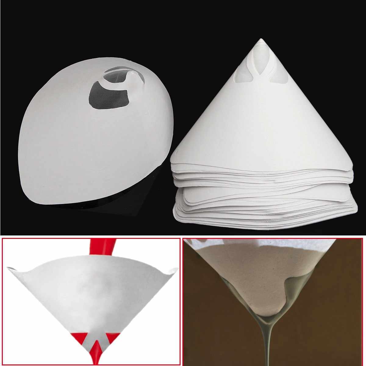 250 cái Phễu lọc sơn, phễu lược sơn. phễu giấy lọc sơn lọc dầu bóng dầu máy dùng 1 lần, phễu giấy SONQUANGPHU422